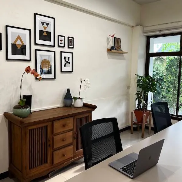 Coworking Space Bright Wall With Pictures