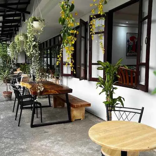 Outside Coworking Space Tables