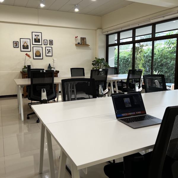 Coworking Tables from Desk Perspective