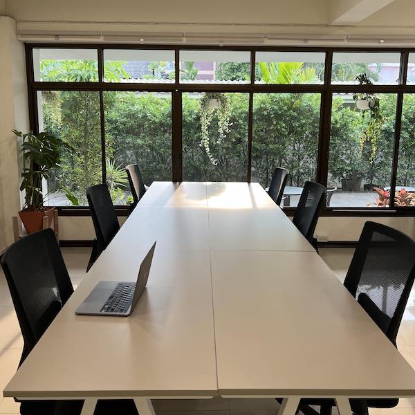 Quiet Coworking Space At Sunset